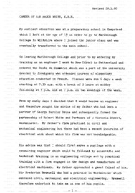 Early Career of Sir Bruce White K.B.E