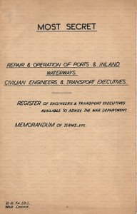 Register of Engineers & Transport Executives Available to Advise the War Department